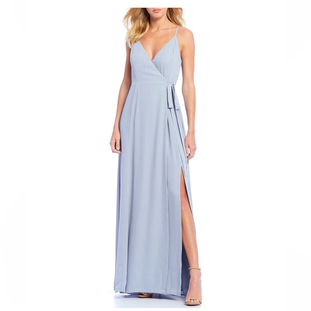 Wayf The Angelina Sleeveless Wrap Gown